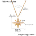 Gold Silver Heart Slider And Star Pendant Necklaces Zircon view 9
