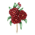 Hydrangea Flower Brooch In 4 Styles With Polished Metal And Decorative Details view 1