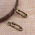 Safety Pin Pendant Charm in 4 Metal Finishes for Jewelry Making view 4