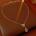 Gold Tone Gourd Pendant Y Necklace Statement Fashion Jewelry view 6