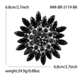Layered Crystal Sunflower Brooch In Three Color Finishes view 7