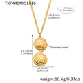 Spiral Disc Pendant Necklace and Triple Disc Drop Earrings view 6