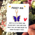 Enamel Butterfly Pocket Hug Clip Charm on Message Card view 6