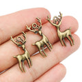 Standing Stag Charms with Antlers in Two Antique Finishes view 5