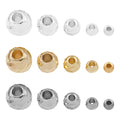 Cross Fluted Faceted Metal Spacer Beads for Jewelry Making view 5