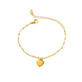 Puffed Heart Link Bracelets in Gold and Silver Tone view 5
