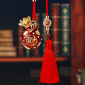 Round Fortune Pouch Vehicle Hanging Ornaments in Three Pictured Colors view 6