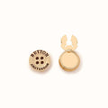 Gold Tone Amsterdam Four Hole Shirt Button Cover With Clip view 6
