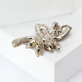 Crystal Bow Brooch with Blue or Pink Marquise Stones view 3