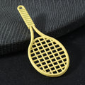 Painted Metal Tennis Racket Charm Pendants Hollow Head Ten Colors view 8