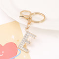 Gold Rhinestone Initial Letter Keychain A-Z Alphabet 26 Options view 7
