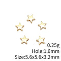 Five-Point Star Spacer Beads in 4 Finishes for Jewelry Making view 4