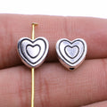 10mm 1.5g Antique Silver Zinc Alloy Heart Loose Metal Beads for DIY Bracelet Necklace Jewelry Making