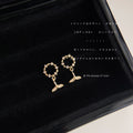 Mini Gold Zircon Leaf and Fishtail Stud Earrings Set Styles view 6