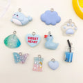 Blue Dolphin and Butterfly Glossy Charms with 11 Listed Options view 2