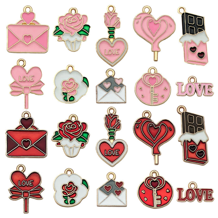 Red Heart Metal Charms with 29 Listed Options for DIY Jewelry Making