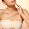 Heart Horseshoe Pearl Pendant Necklaces Gold Silver Tone view 3