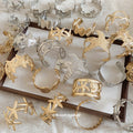 Metal Ocean Starfish Shell Open Cuff Bracelets 15 Styles view 4