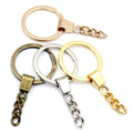 Round Split Key Rings With Short Chains in Four Metal Tones view 5