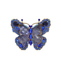 Red Gold Tone Butterfly Enamel Two Designs Metal Brooch Pin view 5