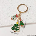 Gold Enamel Christmas Charm Keychains Six Festive Styles view 4