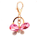 Faceted Teardrop Bow Keychain With Rhinestone Accents, 8 Styles view 5