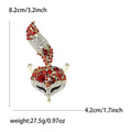 Crystal Fox Brooch In 4 Styles With Polished Metal Details view 9