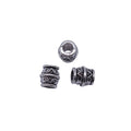 Antique Silver Swirl Large Hole Round Bead for Jewelry Making view 4
