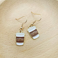 Mini Wine Glass Bottle Coffee Cup Enamel Earrings 3 Styles view 5