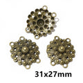 Antique Bronze Floral Multi-Loop Connectors in Twelve Designs view 6