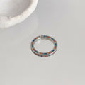Silver Open Adjustable Multicolor Double-Row Pavé Ring view 4