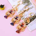 Crystal Fortune Lobster Keychains with Cords and Loose Braided Loops view 4