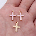 Gold Tone Enamel Cross Charms in Four Colors for Jewelry view 4