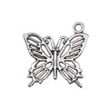 Antique Silver Openwork Butterfly Pendant Charm for Jewelry Making view 3