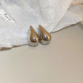 Smooth Teardrop Metal Stud Earrings For Women Jewelry view 7