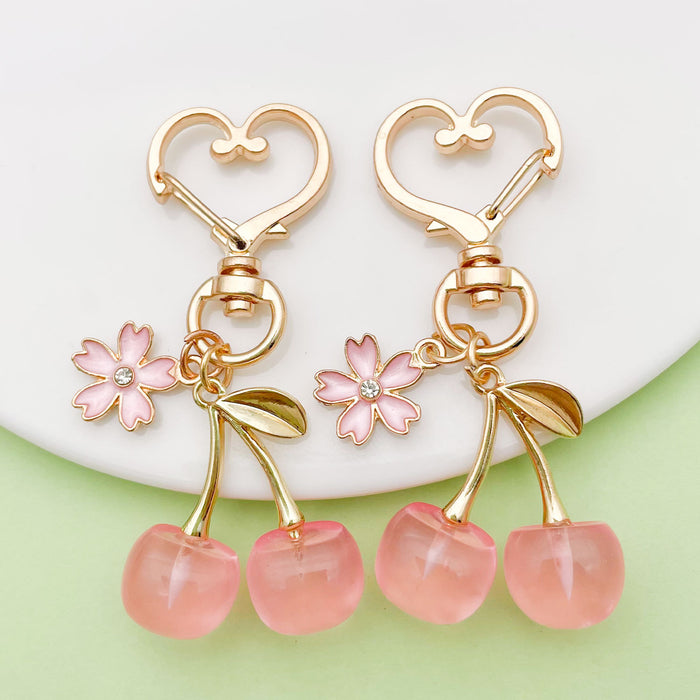 Cherry Charm Keychains in 43 Pictured Variations for Bags and Keys