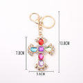 Rhinestone Cross Keychain Metal Crystal Pendant Bag Charm view 5