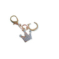 Gold-Tone Rhinestone Crown Initial Charm With Lobster Clasp view 5