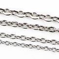 Flattened Oval Link Metal Chain in Gold and Steel Tone Options view 2
