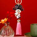 Peking Opera Huadan and Wusheng Tassel Keychains in Three Colors view 9