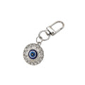 Rhinestone Evil Eye Round Alloy Keychains Gold Silver view 5