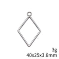 Open Diamond Resin Frame Charms in 4 Finishes for Jewelry Making view 5