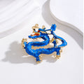 Yellow Gold Tone Zodiac Animal Enamel Four Designs Metal Brooch Pin view 5