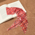 Printed Narrow Neck Scarves in Red Blue and Floral Designs view 6