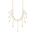Silver Tone Branch Fringe Layered Necklace Decorative Jewelry Design view 5