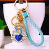 Royal-Blue-Braided Heart-Pouch