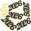 Colorful Four Digit Number Charms in Eight Colors and Two Tones view 10