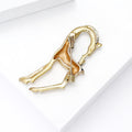 Giraffe Alloy Brooch Gold Gray Blue Long Neck Animal Pin view 4
