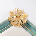 Gold Tone Flower Tassel Metal Brooch Pin 6.5 cm for Jackets and Lapels view 3