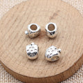 Textured Strawberry Large Hole Metal Bead for Jewelry Making view 2